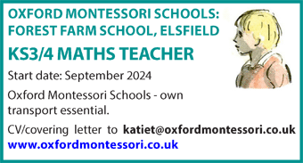 Montessori School seeks KS3/4 Maths Teacher