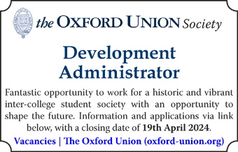 Oxford Union seek a Development Administrator