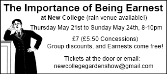Daily Info, Oxford Events: The Importance of being Earnest, New College