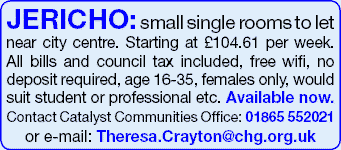 Rooms to let NOW with Catalyst Communities