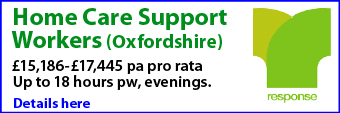 Home Care Support Workers (Oxfordshire) required by Response Home Care Agency