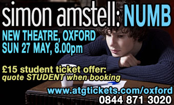 Simon Amstell at New Theatre, Oxford, 27 May 2012