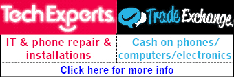 Tech Experts: computer repair & installation. Also phone repair, screen repair. Trade exchange. 102 Cowley Road.