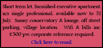 Executive furnished apartment available for short let.