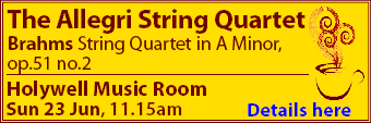 Coffee Concert this week: The Allegri String Quartet play Brahms String Quartet