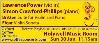 Coffee Concert this week: Britten Suite for Violin and Piano & Elgar Violin Sonata