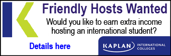 Friendly Hosts required by Kaplan Language School. Would you like to earn extra income hosting an international student?