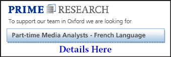 Prime Research seeks Part-Time Media Analysts - French Language