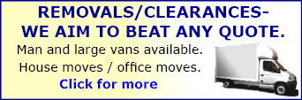 Removals/clearances - we aim to beat any quote. 07810 223821