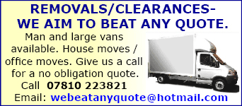 Removals/clearances - we aim to beat any quote. 07810 223821 Removals/clearances - we aim to beat any quote. 07810 223821