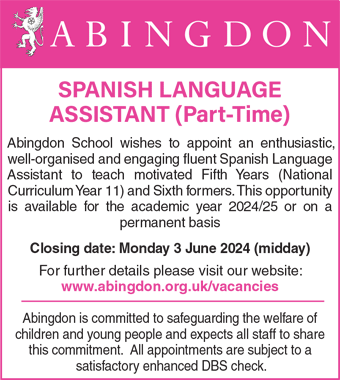 Abingdon School seek Spanish Language Assistant