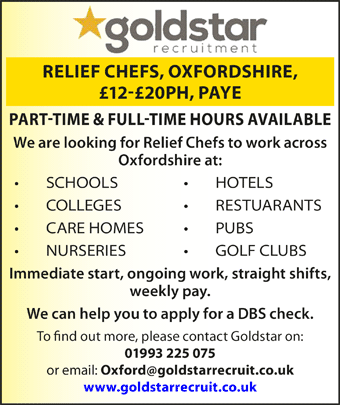 Relief Chefs Wanted - Oxford