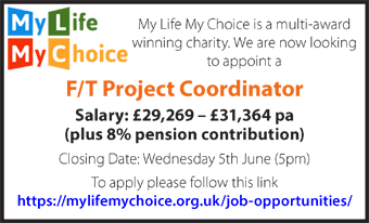 My Life My Choice seek a F/T Project Coordinator
