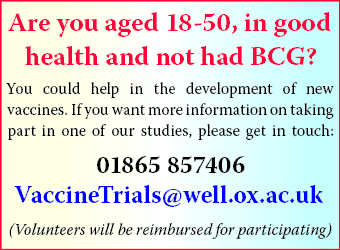 Daily Info, Oxford: Volunteers sought to help develop new vaccines