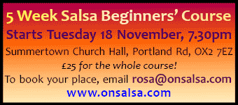 Daily Info, Oxford Events: 5-week Salsa Beginners' Course from 18th November