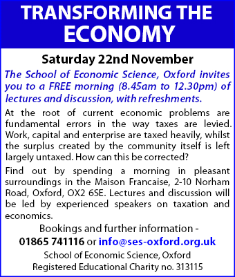 Daily Info, Oxford Events: School of Economics - Free lecture morning