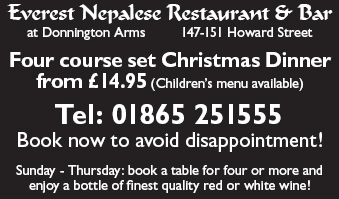 Christmas Dinner at Everest Nepalese Restaurant, Howard Street