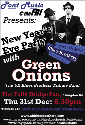 New Year's Eve: Blues Brothers Tribute at The Folly Bridge Inn