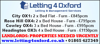 Daily Info, Oxford: Properties to let