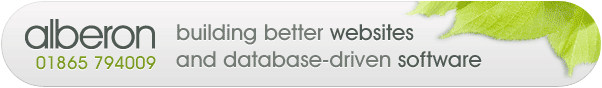 Alberon, Oxford: building better websites and database driven software