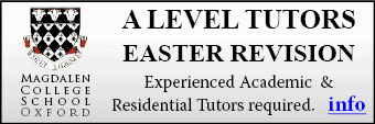 A Level Tutors requried for Easter revision, Magdalen College School