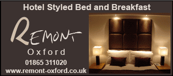Click here for Hotel-styled bed and breakfast accommodation at Remont - near Oxford city centre