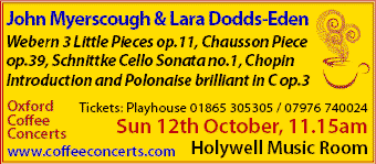 Daily Info, Oxford Events: Coffee Concert this Sunday