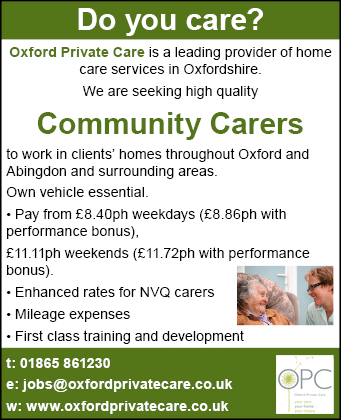 Oxford Private Care seeks Community Carers Oxford Private Care seeks Community Carers