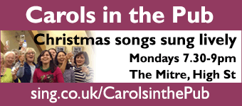 Carols in the Pub, Every Monday at the Mitre