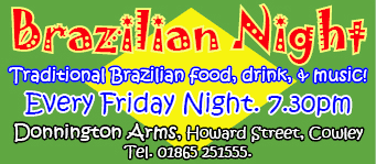 Daily Info, Oxford Events: Brazilian Night, Donnington Arms