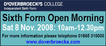 Daily Info, Oxford: D'Overbroeck's 6th Form Open Morning