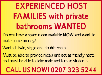 Hosts International seeks Experienced Host Families with private bathrooms Hosts International seeks Experienced Host Families with private bathrooms