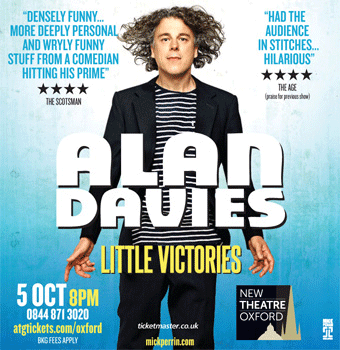 The New Theatre presents Alan Davies, Little Victories, 5th October 2014