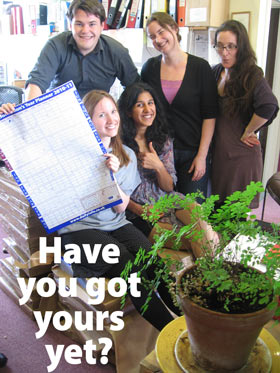 Daily Info's Oxford Year Planner - with grinning staff