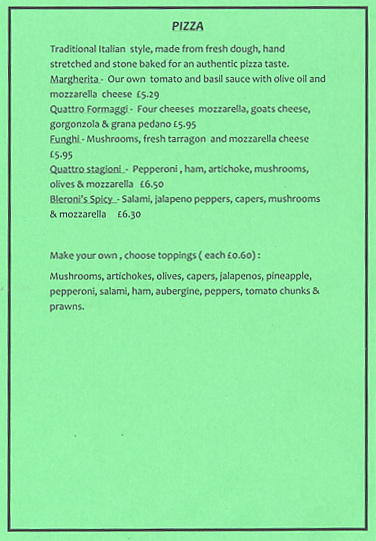 jpg image of Bleroni Caf� menu page 3