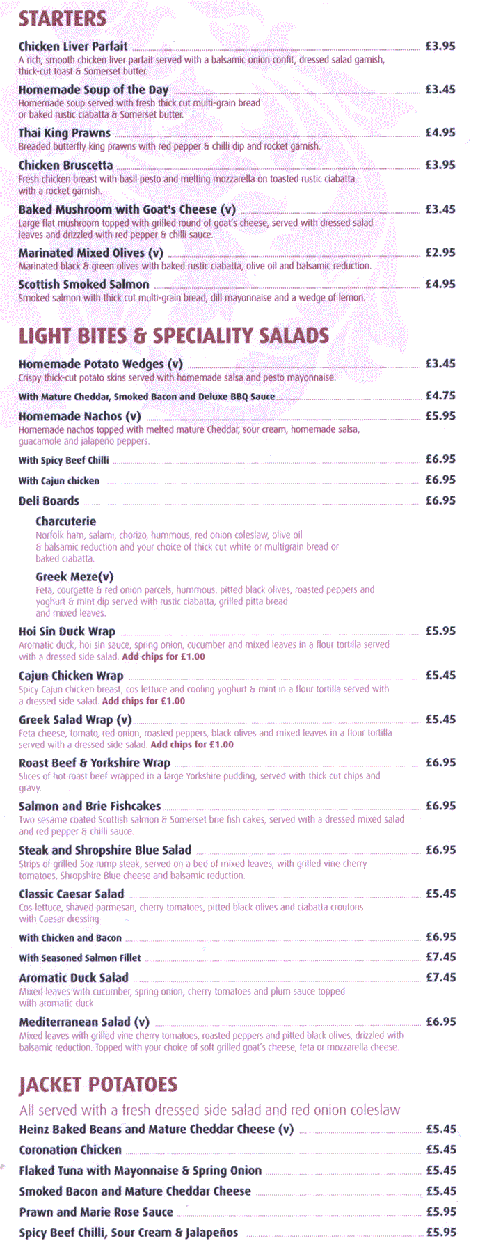 picture of Copa menu, page 1