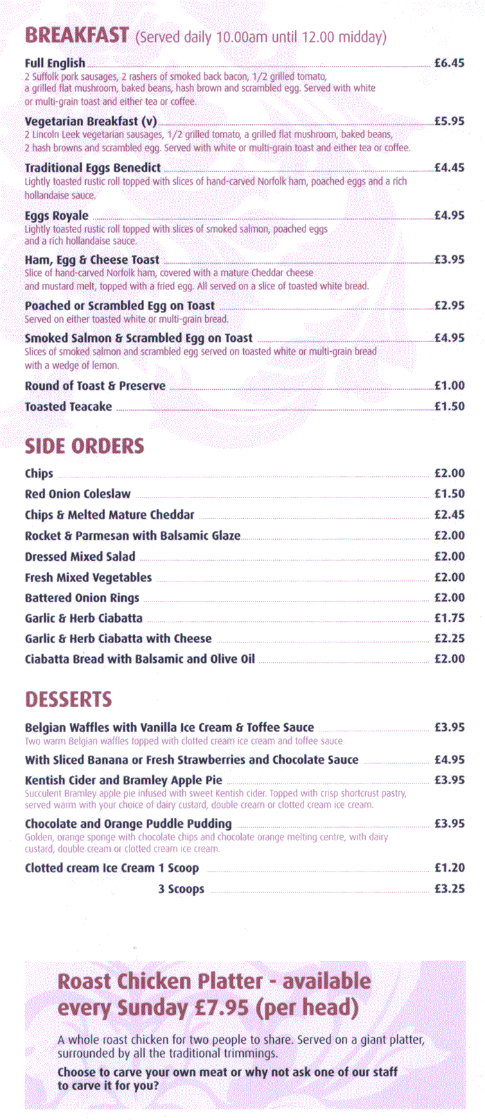 picture of Copa menu, page 3