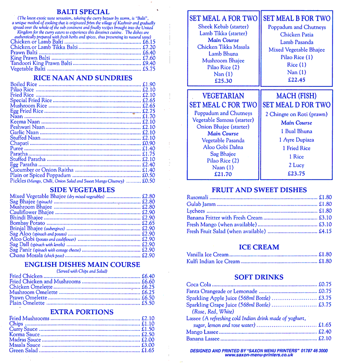 Kashmir Halal Menu: page 3