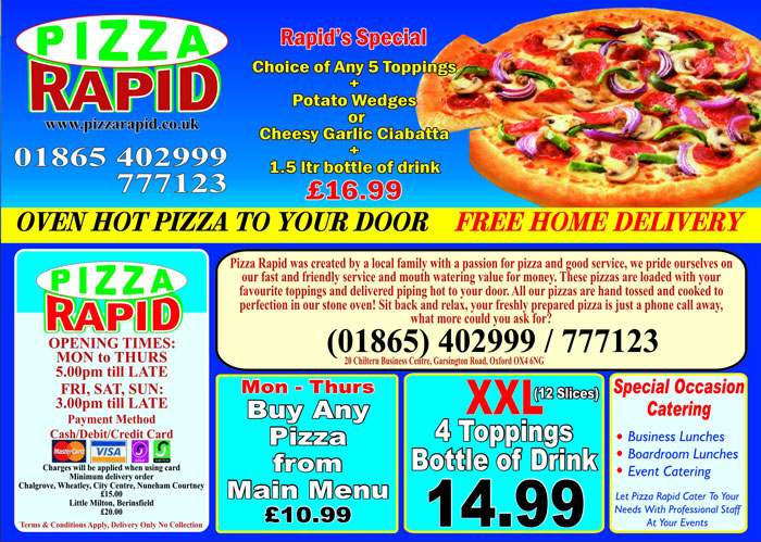 Menus Pizza