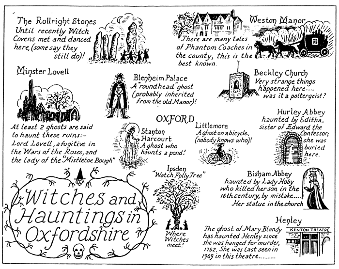 Mary Potter cartoon: Witches and Hauntings in Oxfordshire
