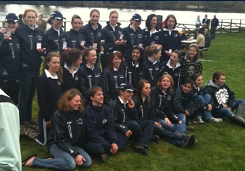 Oxford University Women's teams with medals at Henley in 2010