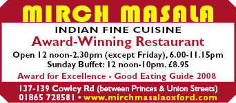Daily Info, Oxford Food: Mirch Masala Restaurant