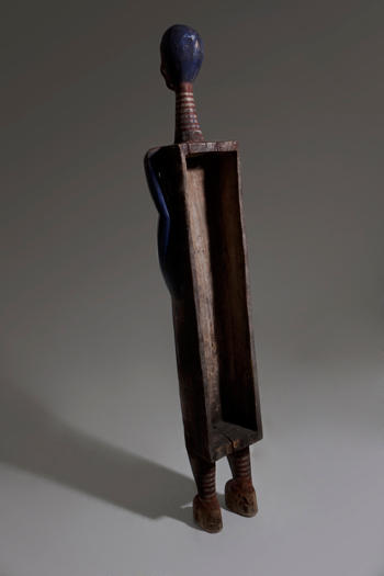 A Mbala Coffin, Zaire, later 1900's. Backview. 160cm high.  Meller Merceux Gallery, Oxford
