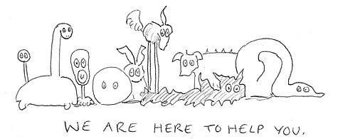 animals help cartoon