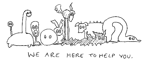 We are here to help you Daily Info Animals Help cartoon