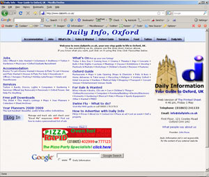 Where your ad appears on the homepage