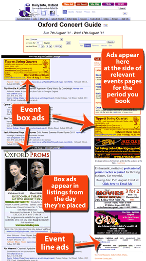 What the event pages look like