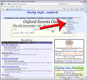 Screenshot of how to get back to your list