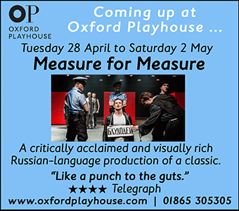 Measure for Measure: Tuesday 28th April to Saturday 2nd May at Oxford Playhouse