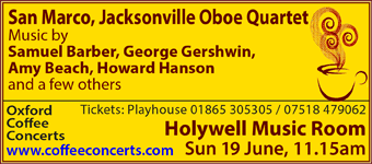 Fantastic concerts at the Holywell Music Room